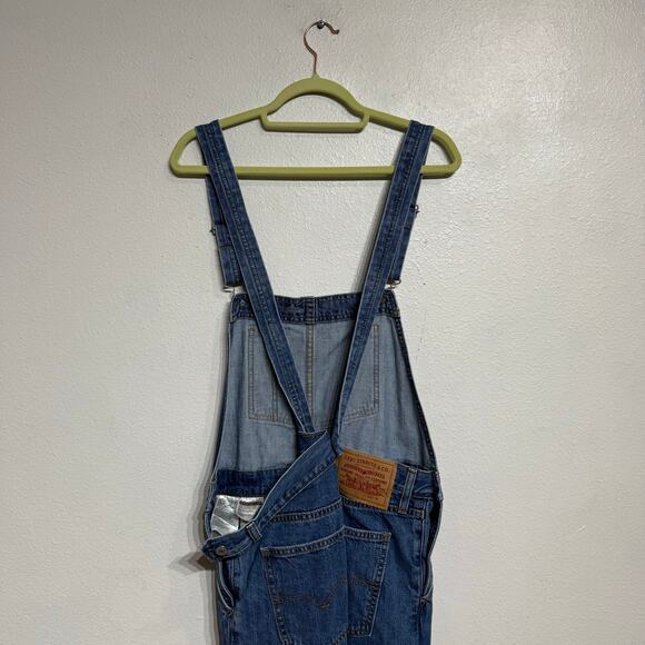 Levi's Blue Denim Straight Leg Overalls Sz M - Picture 9 of 13